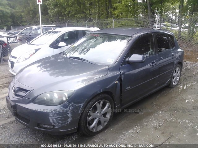 JM1BK344581846566 - 2008 MAZDA 3 HATCHBACK GRAY photo 2