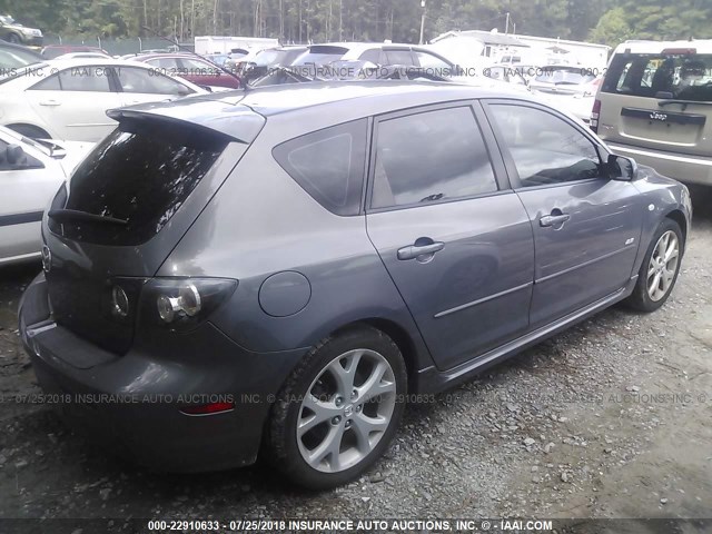 JM1BK344581846566 - 2008 MAZDA 3 HATCHBACK GRAY photo 4