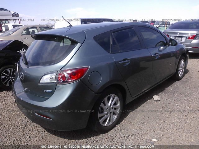 JM1BL1L87C1642611 - 2012 MAZDA 3 I GREEN photo 4