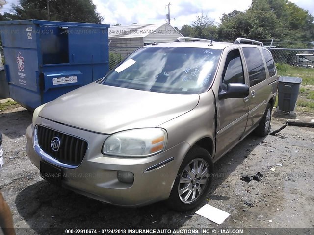 5GADV33L45D192356 - 2005 BUICK TERRAZA CXL GOLD photo 2