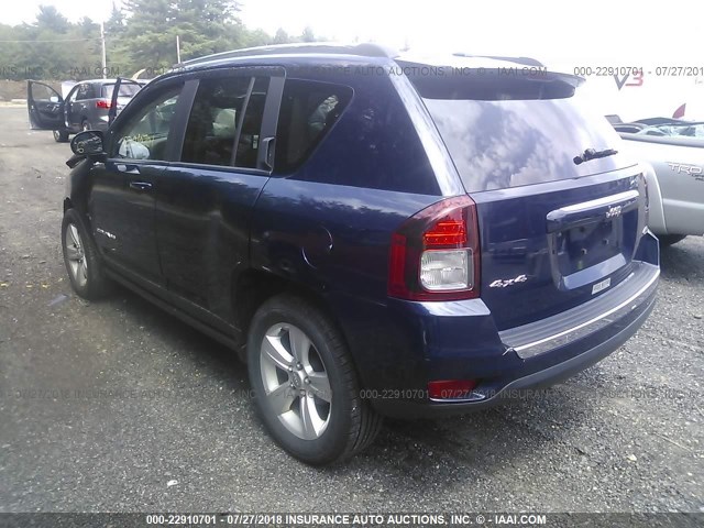 1C4NJDEB9FD396418 - 2015 JEEP COMPASS LATITUDE ლურჯი ფოტო 3