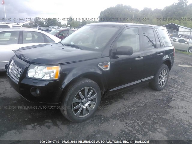 SALFT24N28H069328 - 2008 LAND ROVER LR2 HSE TECHNOLOGY BLACK photo 2