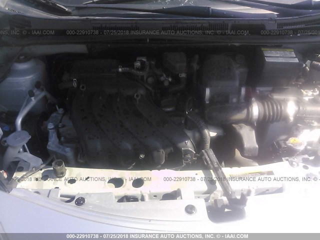 3N1CE2CP4EL397986 - 2014 NISSAN VERSA NOTE S/S PLUS/SV/SL SILVER photo 10