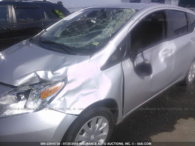 3N1CE2CP4EL397986 - 2014 NISSAN VERSA NOTE S/S PLUS/SV/SL SILVER photo 6