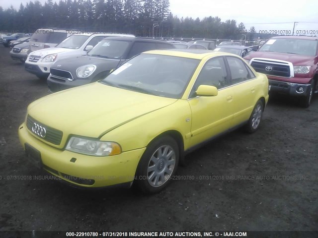 WAUDH68D31A000300 - 2001 AUDI A4 2.8 QUATTRO YELLOW photo 2