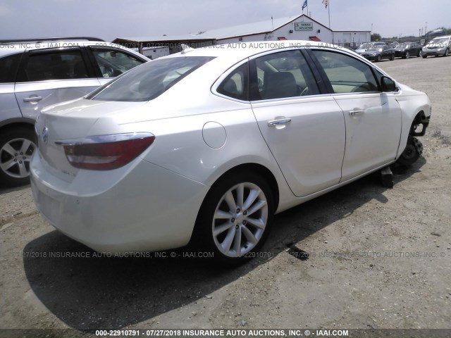 1G4PR5SKXE4143128 - 2014 BUICK VERANO CONVENIENCE WHITE photo 4