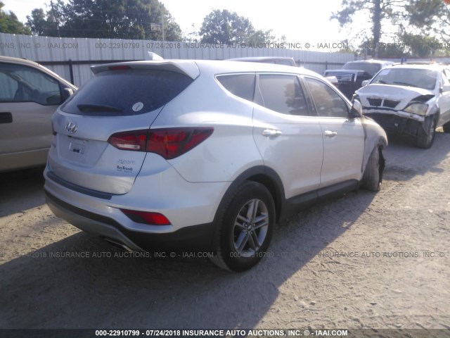 5XYZT3LB0HG409358 - 2017 HYUNDAI SANTA FE SPORT  SILVER photo 4