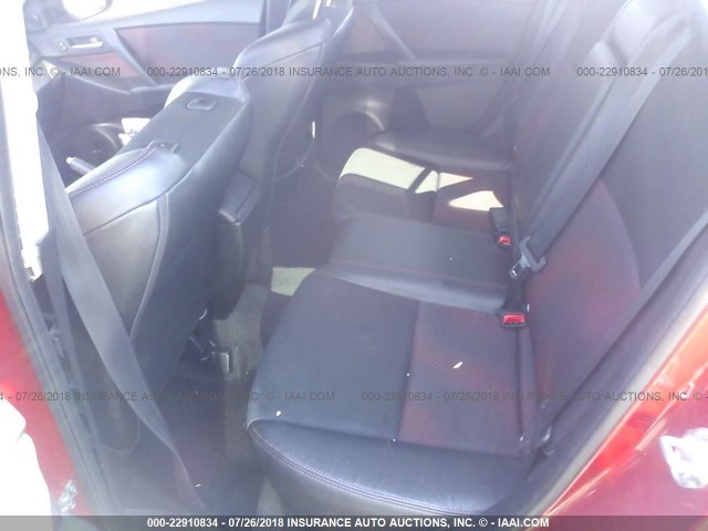 JM1BL1L44C1577519 - 2012 MAZDA SPEED 3 RED photo 8