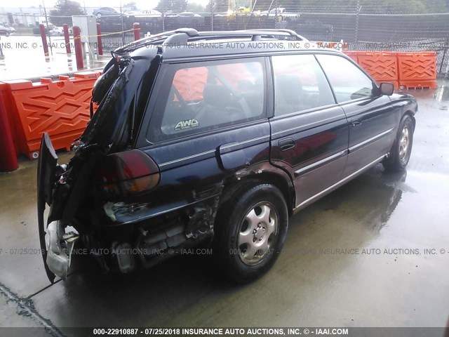 4S3BG6857V7626750 - 1997 SUBARU LEGACY OUTBACK/LIMITED BLUE photo 4