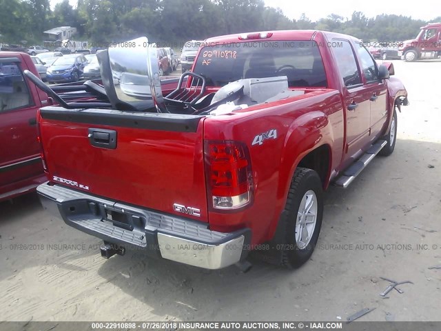 3GTP2VE78DG381478 - 2013 GMC SIERRA K1500 SLE RED photo 4