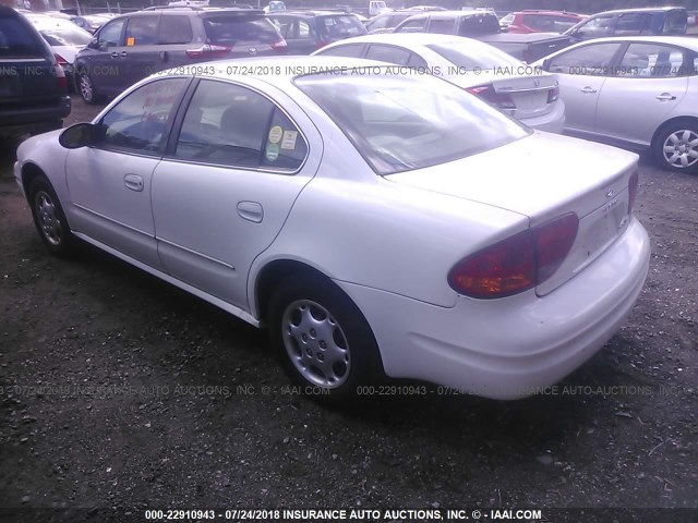 1G3NL52F23C303697 - 2003 OLDSMOBILE ALERO GL WHITE photo 3