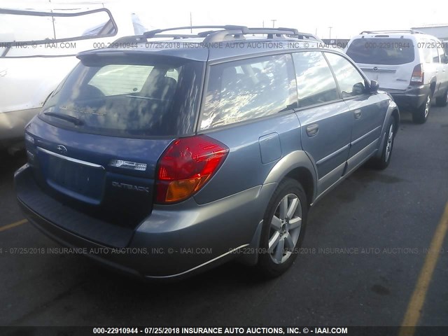 4S4BP61C367356244 - 2006 SUBARU LEGACY OUTBACK 2.5I Dark Blue photo 4