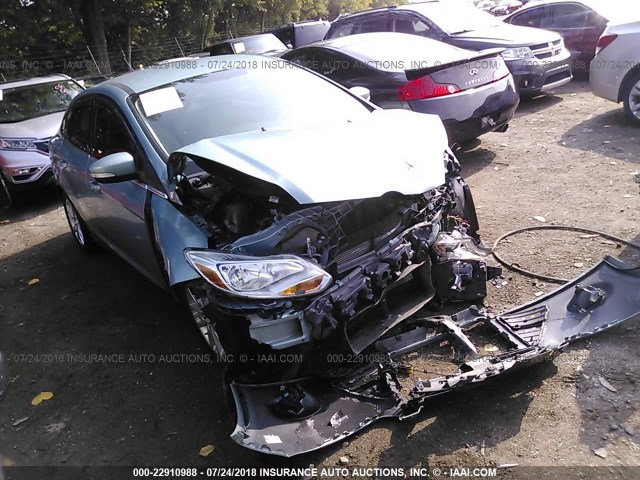 1FAHP3H27CL361370 - 2012 FORD FOCUS SEL Light Blue photo 1