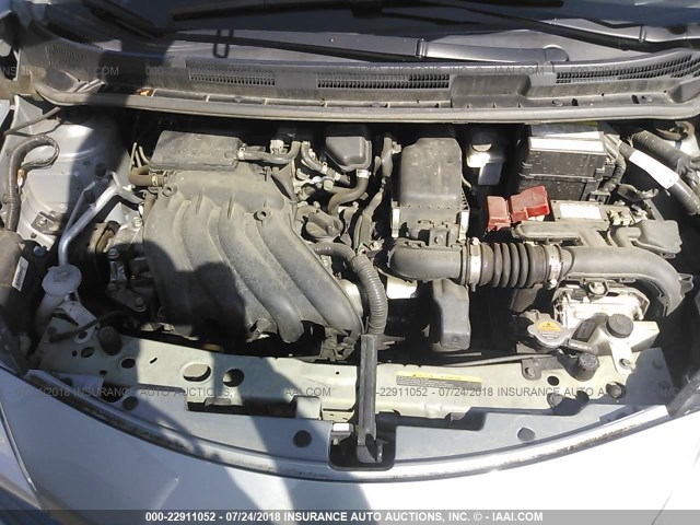 3N1CE2CP6FL439592 - 2015 NISSAN VERSA NOTE S/S PLUS/SV/SL/SR SILVER photo 10