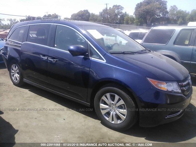 5FNRL5H37GB100540 - 2016 HONDA ODYSSEY SE BLUE photo 1