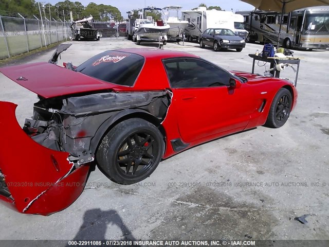 1G1YY12S625113000 - 2002 CHEVROLET CORVETTE Z06 RED photo 4