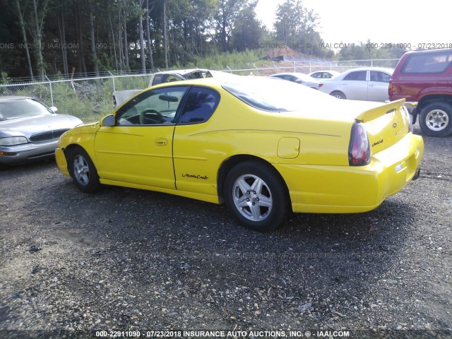 2G1WW12E539243023 - 2003 CHEVROLET MONTE CARLO LS 黄色 照片 3