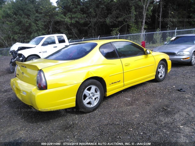 2G1WW12E539243023 - 2003 CHEVROLET MONTE CARLO LS 黄色 照片 4