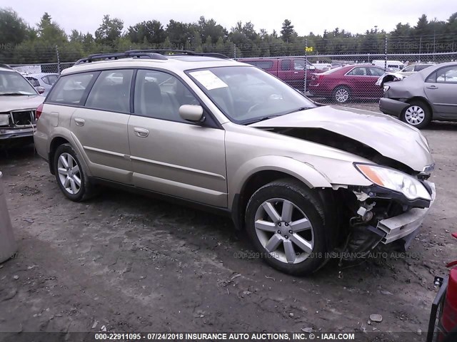 4S4BP62C587329936 - 2008 SUBARU OUTBACK 2.5I LIMITED GOLD photo 1