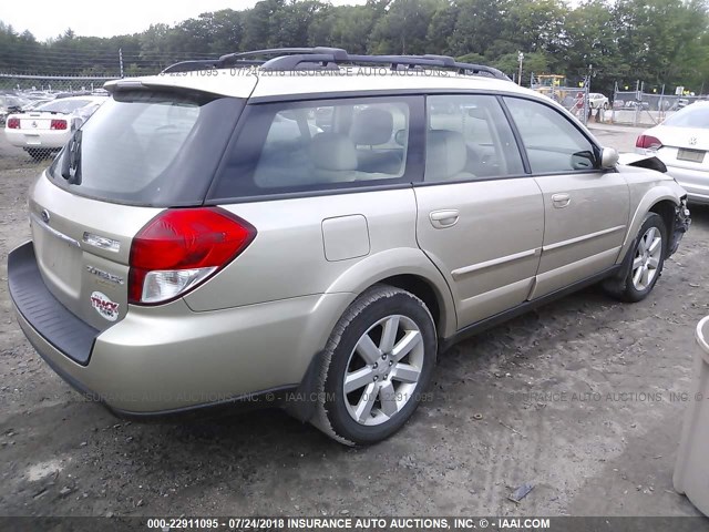 4S4BP62C587329936 - 2008 SUBARU OUTBACK 2.5I LIMITED GOLD photo 4