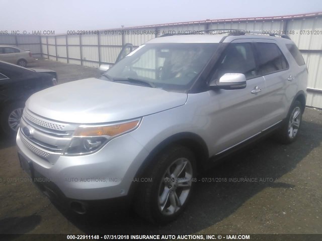 1FMHK8F88CGA73634 - 2012 FORD EXPLORER LIMITED SILVER photo 2