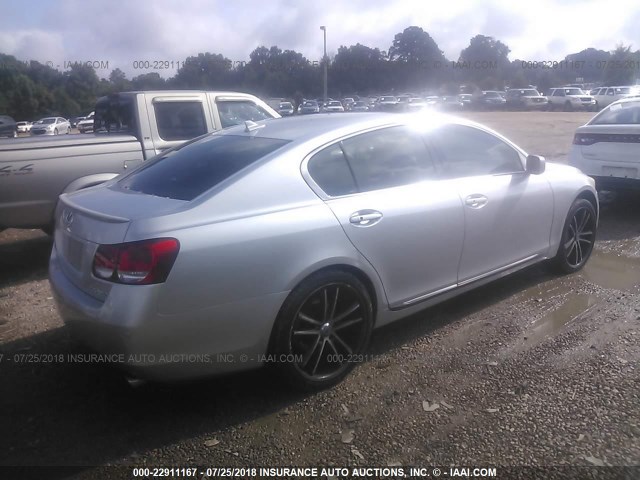 JTHCE96SX70009485 - 2007 LEXUS GS 350 SILVER photo 4