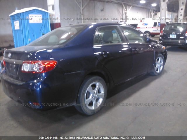 5YFBU4EE5DP156409 - 2013 TOYOTA COROLLA S/LE BLUE photo 4