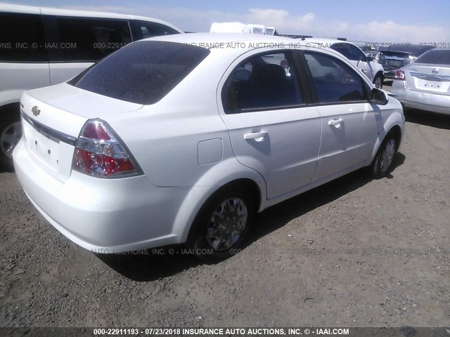 KL1TD56E49B369177 - 2009 CHEVROLET AVEO LS/LT 白色 照片 4