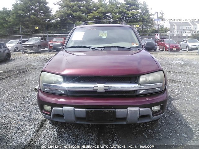 1GNES16SX46164137 - 2004 CHEVROLET TRAILBLAZER EXT LS/EXT LT RED photo 6