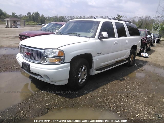 1GKFK66UX6J159567 - 2006 GMC YUKON XL DENALI WHITE photo 2