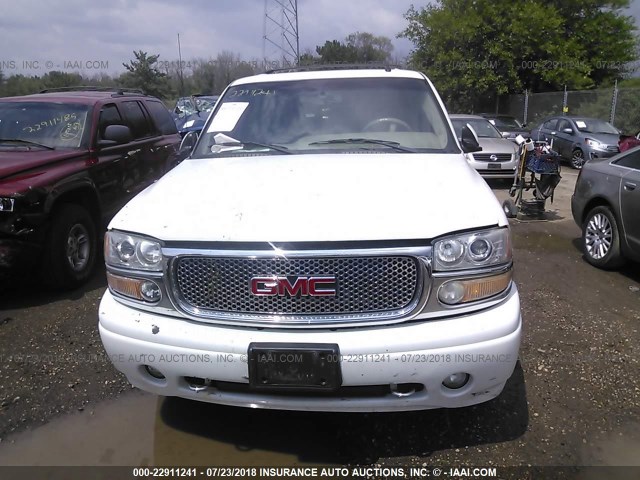 1GKFK66UX6J159567 - 2006 GMC YUKON XL DENALI WHITE photo 6