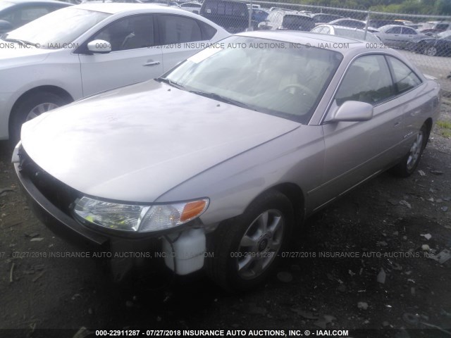 2T1CF28P3XC191910 - 1999 TOYOTA CAMRY SOLARA SE/SLE ვერცხლისფერი ფოტო 2