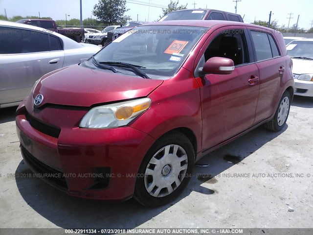 JTKKU10489J044690 - 2009 TOYOTA SCION XD RED photo 2