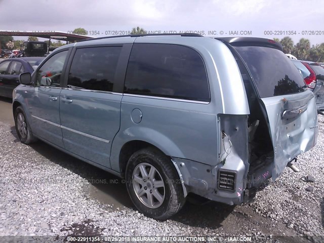 2A4RR5D18AR347347 - 2010 CHRYSLER TOWN & COUNTRY TOURING Light Blue photo 3