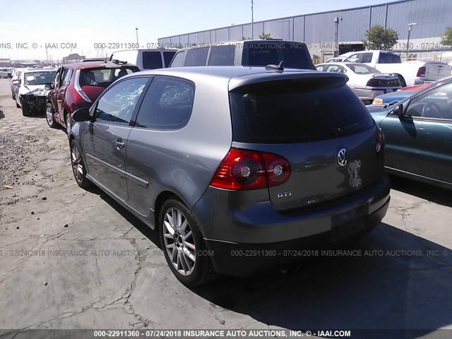 WVWFV71K26W148712 - 2006 VOLKSWAGEN NEW GTI GRAY photo 3