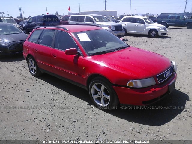 WAUGB28D6XA008987 - 1999 AUDI A4 1.8T AVANT QUATTRO RED photo 1