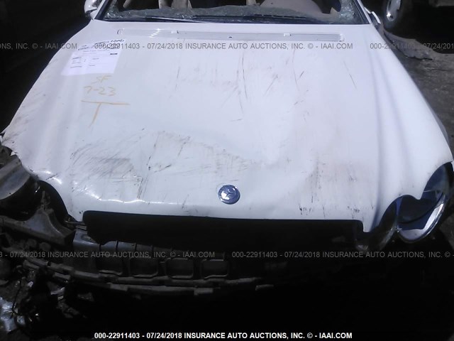 WDBTJ56H68F250631 - 2008 MERCEDES-BENZ CLK 350 WHITE photo 10