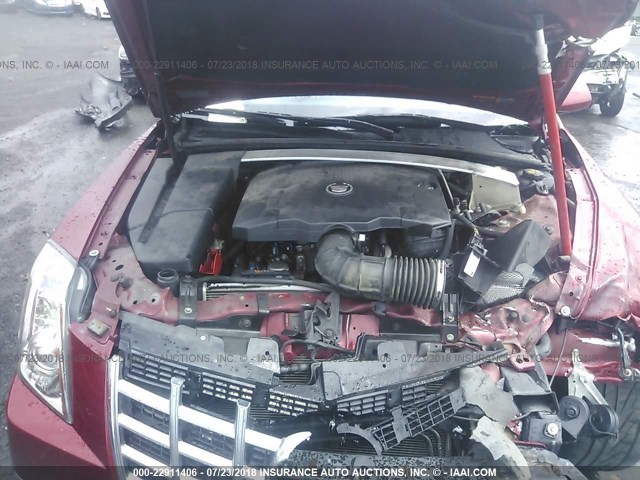 1G6DL1E38D0112930 - 2013 CADILLAC CTS PERFORMANCE COLLECTION Красный фото 10