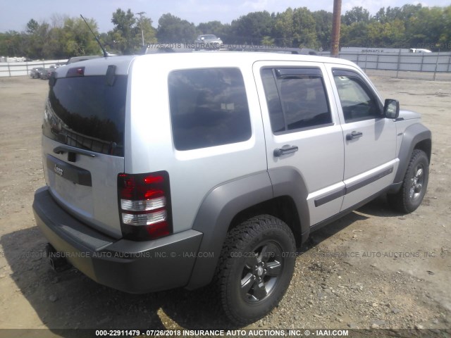 1J4PN3GK0BW510982 - 2011 JEEP LIBERTY RENEGADE SILVER photo 4