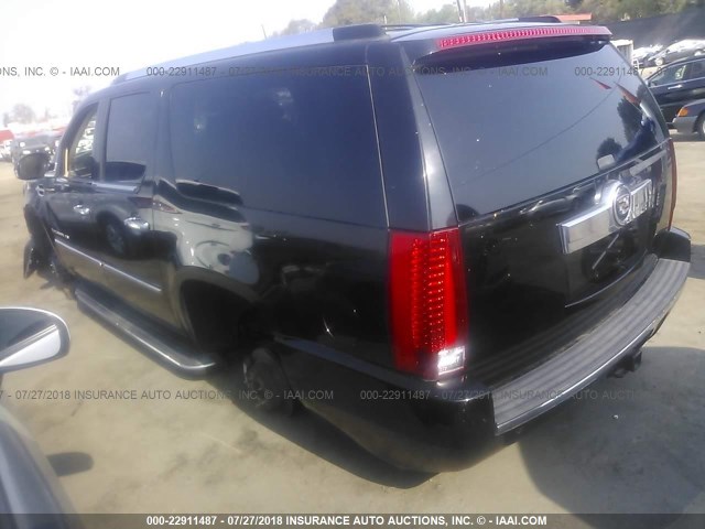 1GYFK66827R382097 - 2007 CADILLAC ESCALADE ESV BLACK photo 3