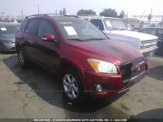 JTMZF31V095006897 - 2009 TOYOTA RAV4 LIMITED RED photo 1