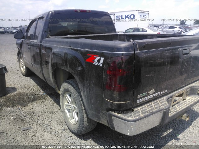 1GTR2VE77CZ256561 - 2012 GMC SIERRA K1500 SLE BLACK photo 3