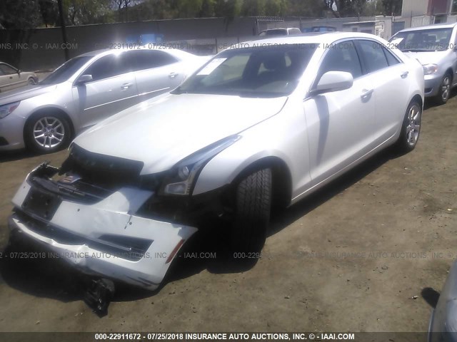 1G6AB5R33F0128558 - 2015 CADILLAC ATS LUXURY WHITE photo 2