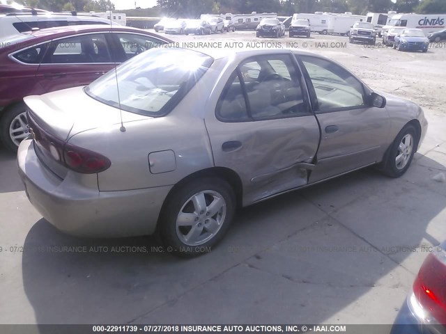 1G1JF52F357108248 - 2005 CHEVROLET CAVALIER LS GOLD photo 4