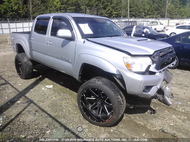 3TMLU4EN6CM083934 - 2012 TOYOTA TACOMA DOUBLE CAB SILVER photo 1