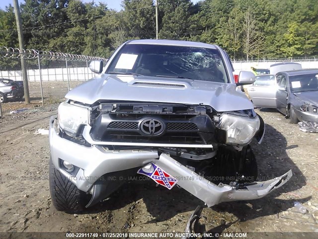 3TMLU4EN6CM083934 - 2012 TOYOTA TACOMA DOUBLE CAB SILVER photo 6