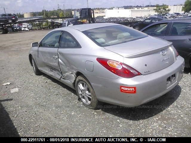 4T1CE38PX5U969298 - 2005 TOYOTA CAMRY SOLARA SE/SLE ვერცხლისფერი ფოტო 3