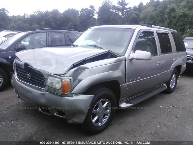 1GYEK13R4XR418111 - 1999 CADILLAC ESCALADE GRAY photo 2