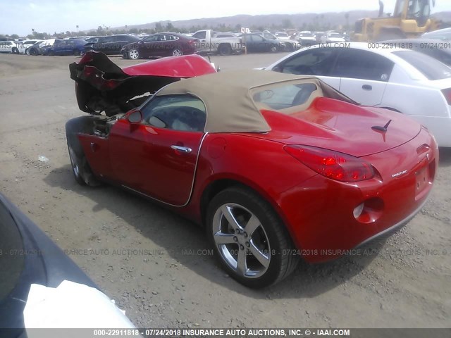 1G2MB35B87Y109586 - 2007 PONTIAC SOLSTICE RED photo 3