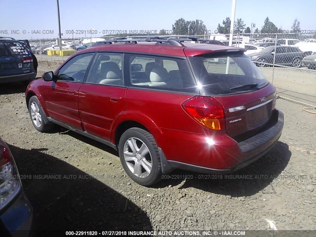 4S4BP84C364333930 - 2006 SUBARU LEGACY OUTBACK 3.0R RED photo 3